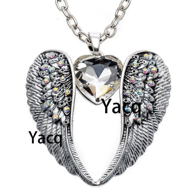 Angel Wing Heart Necklace for Women Jewelry - TrendsfashionIN