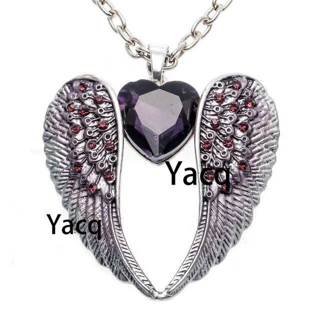 Angel Wing Heart Necklace for Women Jewelry - TrendsfashionIN