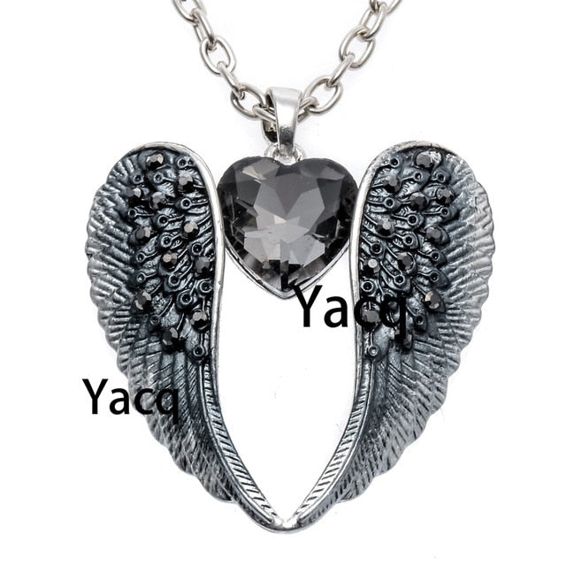 Angel Wing Heart Necklace for Women Jewelry - TrendsfashionIN