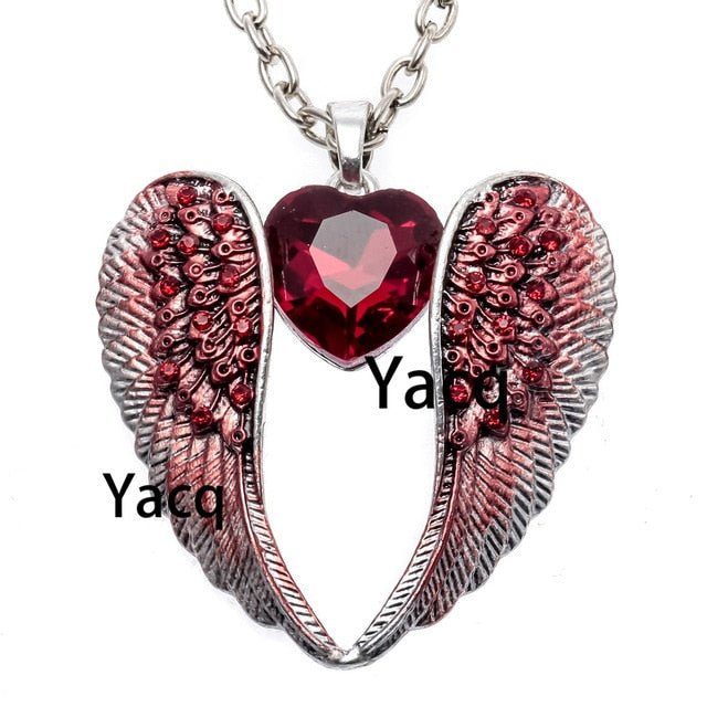 Angel Wing Heart Necklace for Women Jewelry - TrendsfashionIN