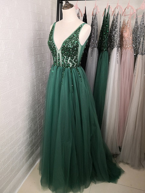 Women Beading Prom Dresses Long 2020 - TrendsfashionIN