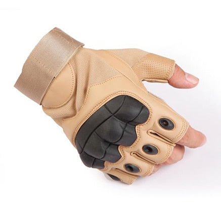 Touch Screen Hard Knuckle Tactical Gloves PU Leather